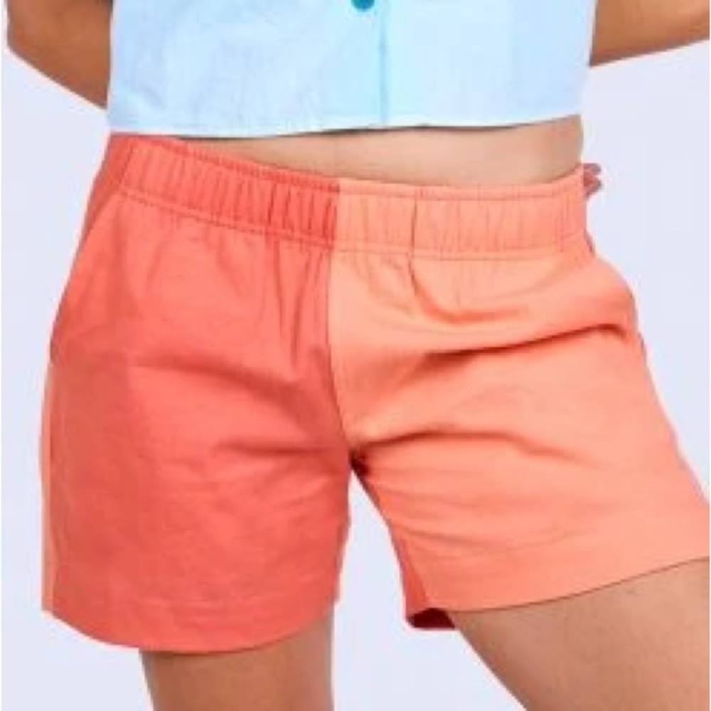 Mokuyobi Colorblock Cotton Shorts Orange and Peach Size 3XL